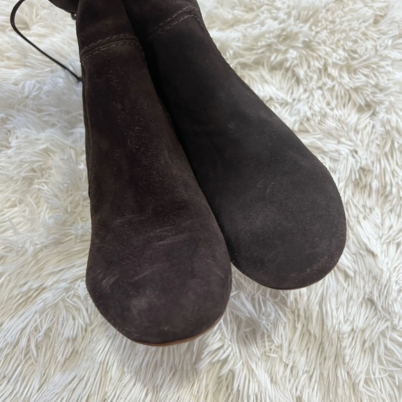 Madewell Neva Brown Suede Fold-Over Booties - Size 6.5 - Picture 11 of 12